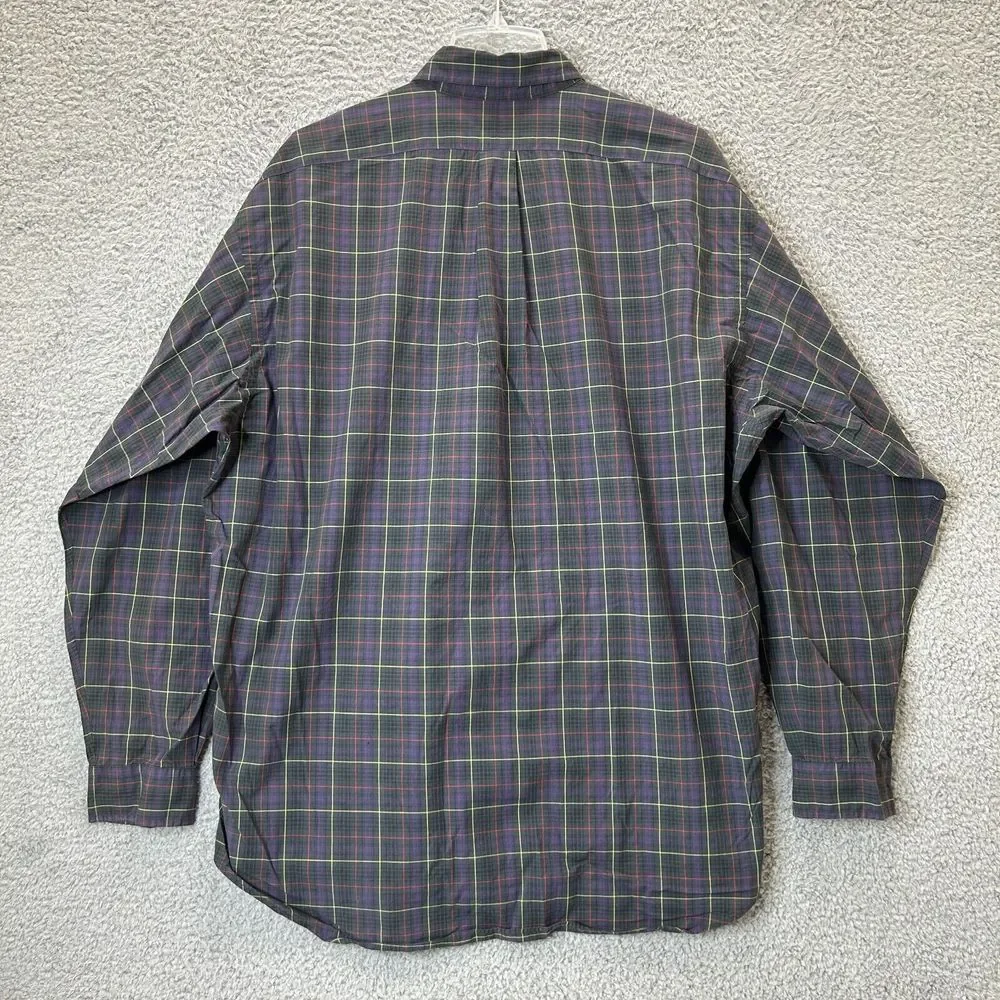 Polo Ralph Lauren‎ Shirt Mens Extra Large Blake Plaid Button Down Lightweight
